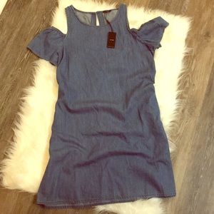 Joe's Jeans Cold Shoulder Blue Jean Dress
